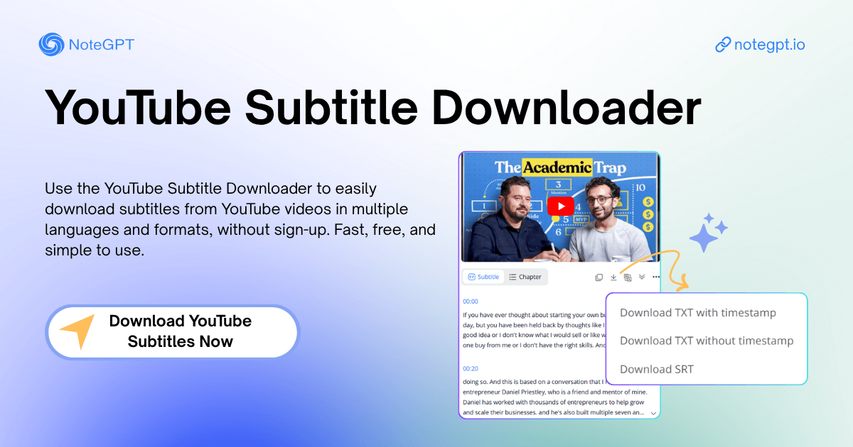 YouTube Subtitle Downloader