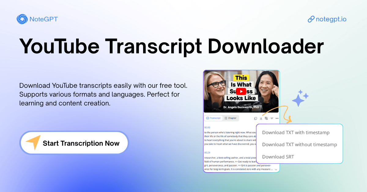YouTube Transcript Downloader