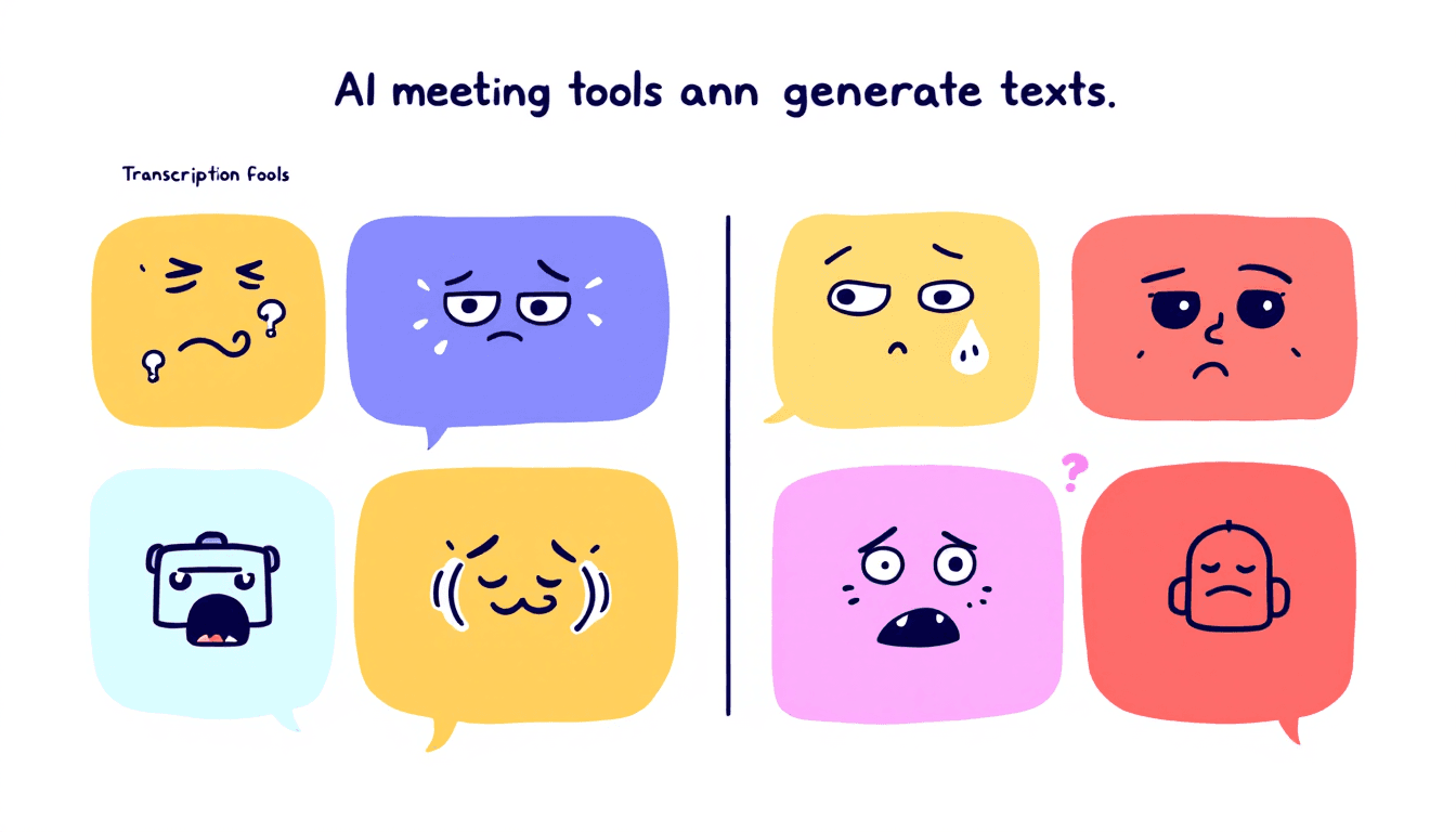 AI meeting tools comparison dashboard with transcription and note-taking tools