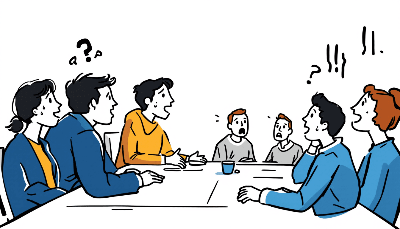 AI speaker identification accuracy comparison with voice waveforms neural networks and multiple speakers around conference table