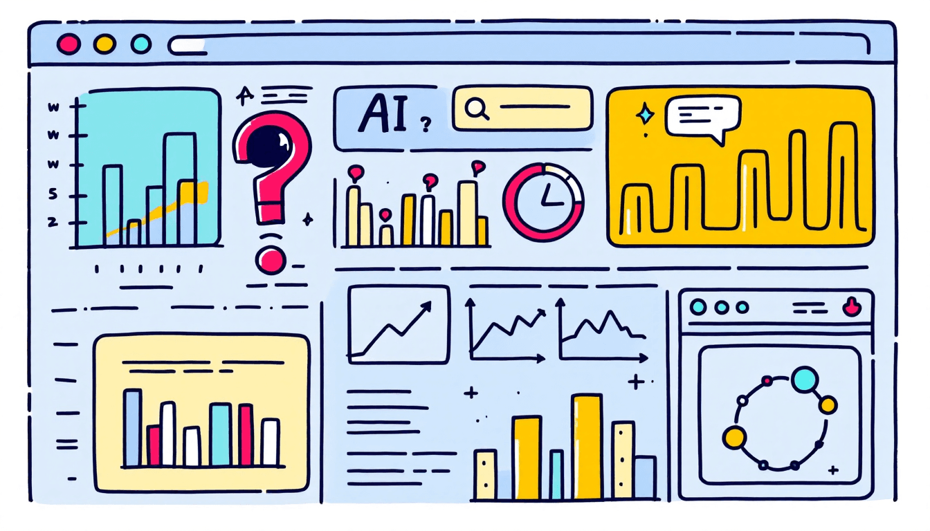 एआई डैशबोर्ड जो मीटिंग एनालिटिक्स इनसाइट्स, चार्ट्स, ग्राफ़ और डेटा विज़ुअलाइज़ेशन दिखा रहा है