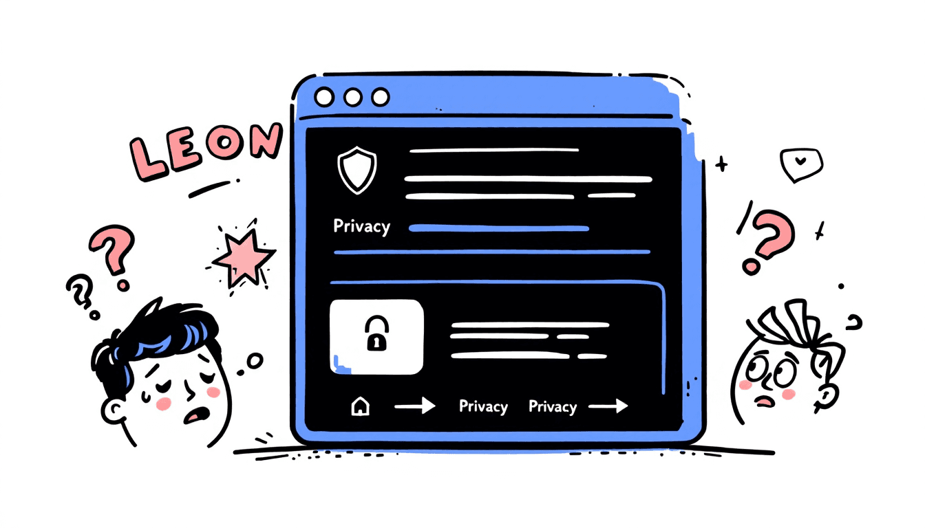 Interface de protection de la vie privée montrant le chiffrement des données, le stockage sécurisé dans le cloud et les contrôles de confidentialité pour les outils d’IA de réunions avec des boucliers de sécurité