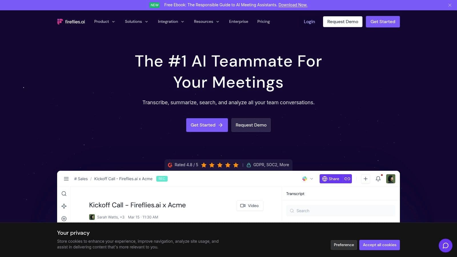 Meeting productivity illustration showing AI tools and meeting summaries