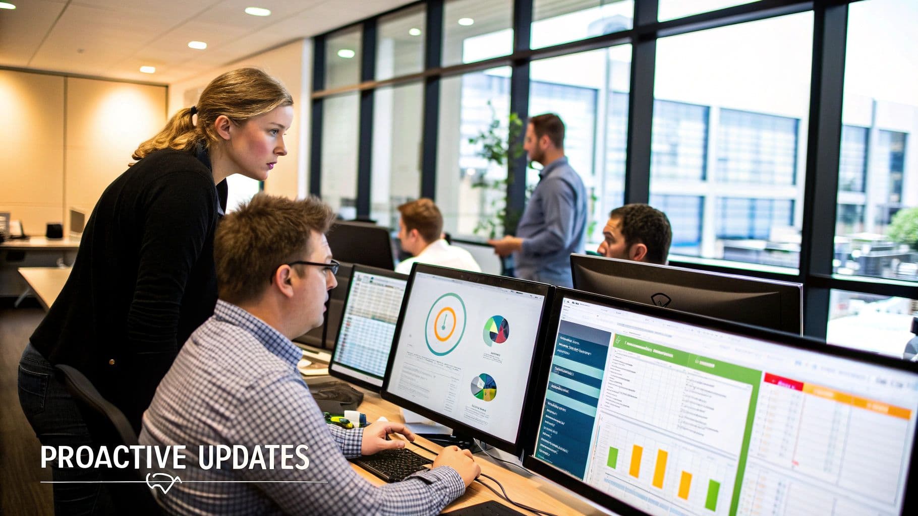 Meeting productivity illustration showing AI tools and meeting summaries