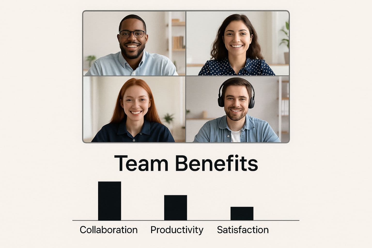 Meeting productivity illustration showing AI tools and meeting summaries