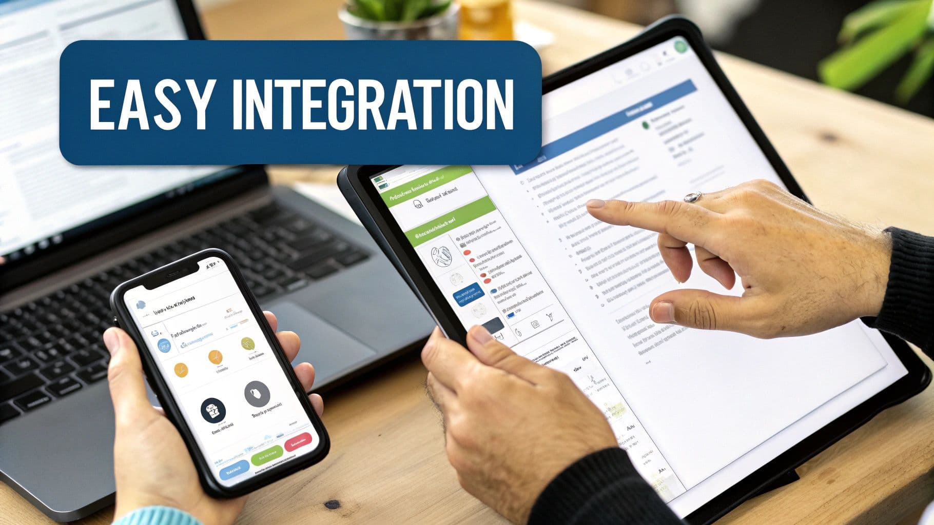 Meeting productivity illustration showing AI tools and meeting summaries