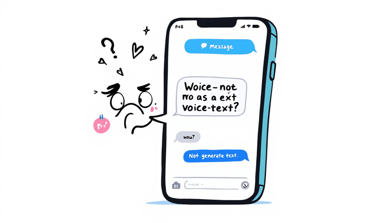 iPhone iMessage voice note to text conversion illustration