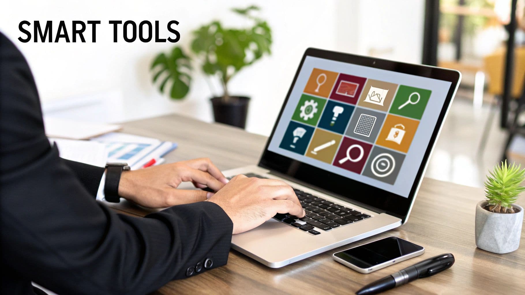 Meeting productivity illustration showing AI tools and meeting summaries