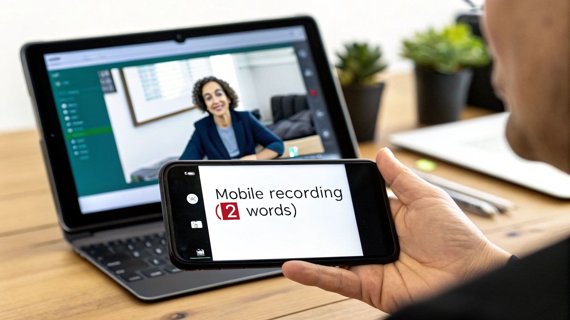 Meeting productivity illustration showing AI tools and meeting summaries