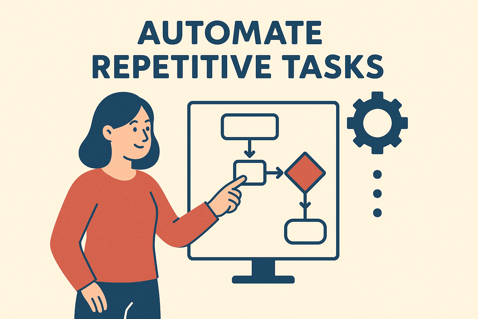 Meeting productivity illustration showing AI tools and meeting summaries