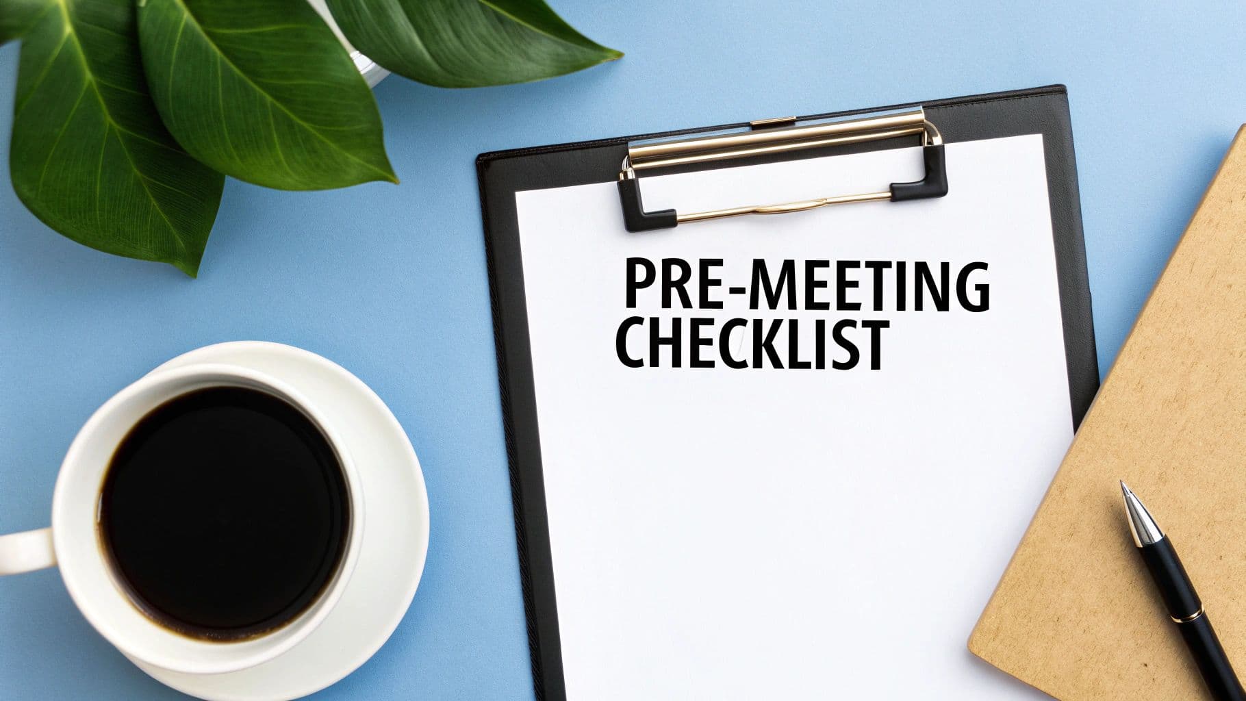 Meeting productivity illustration showing AI tools and meeting summaries