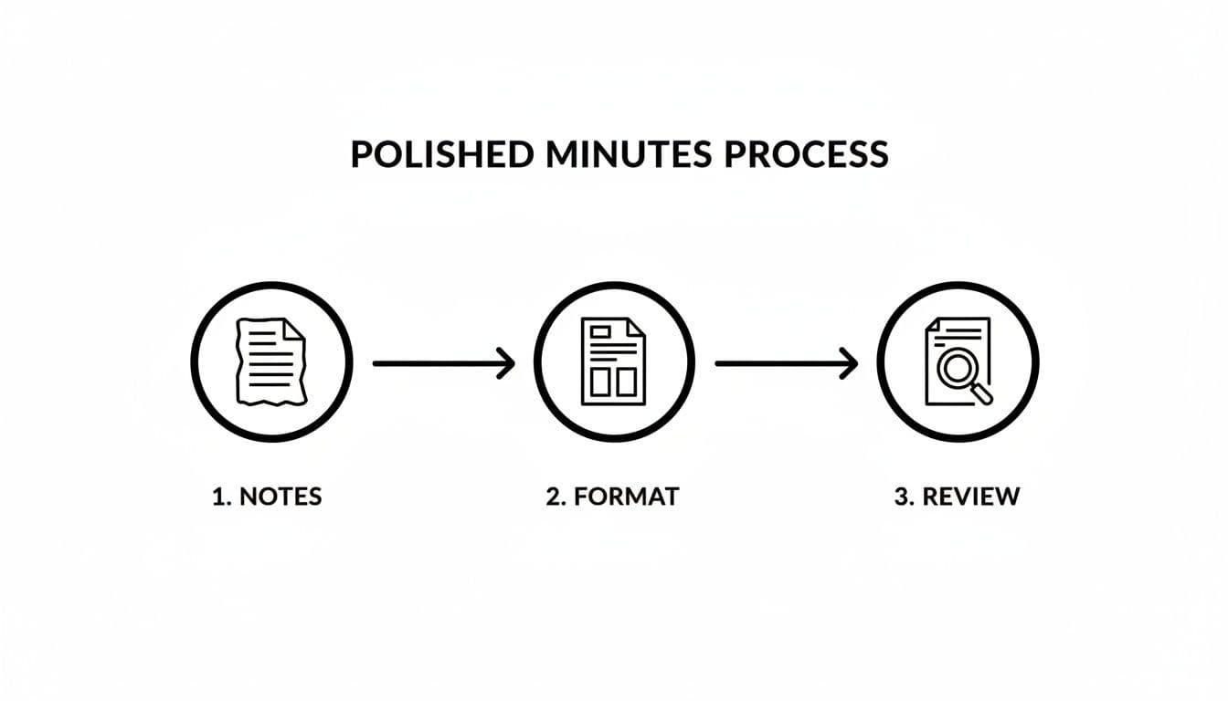 Meeting productivity illustration showing AI tools and meeting summaries