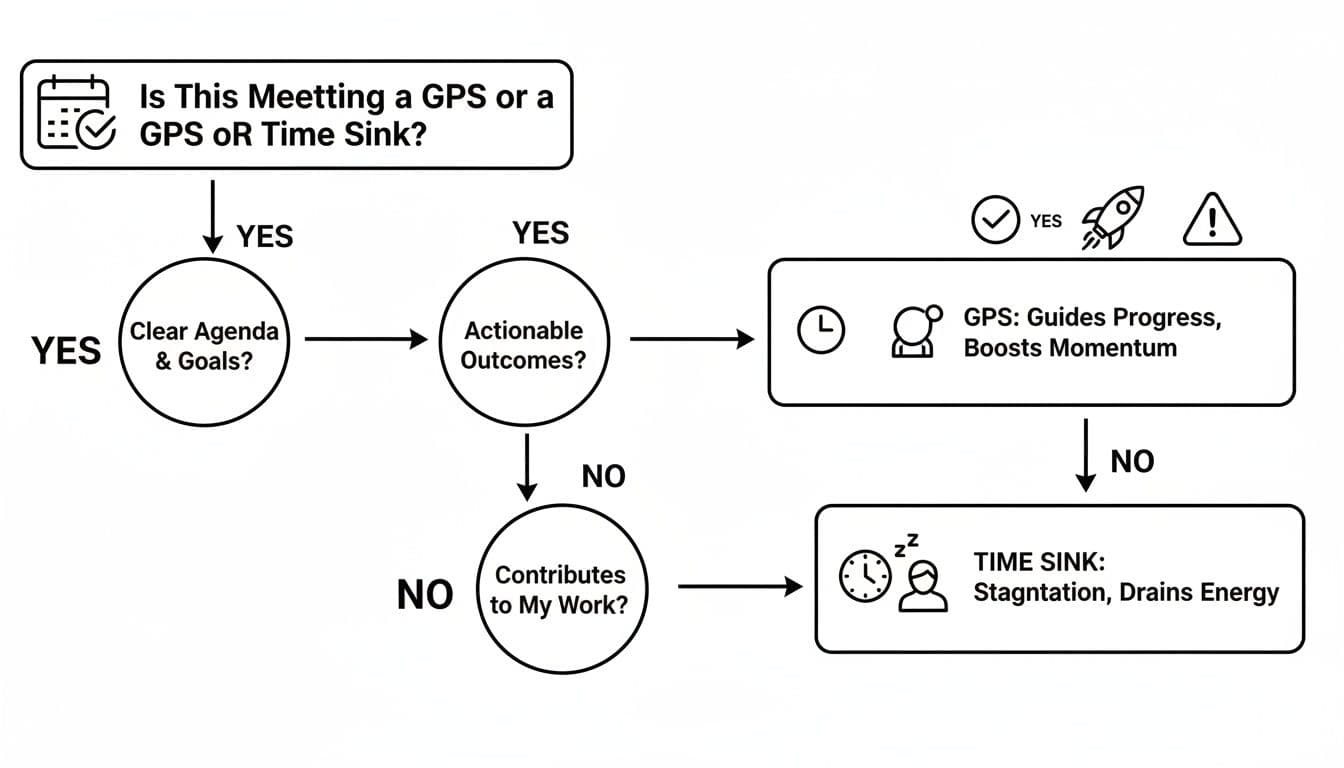 Meeting productivity illustration showing AI tools and meeting summaries