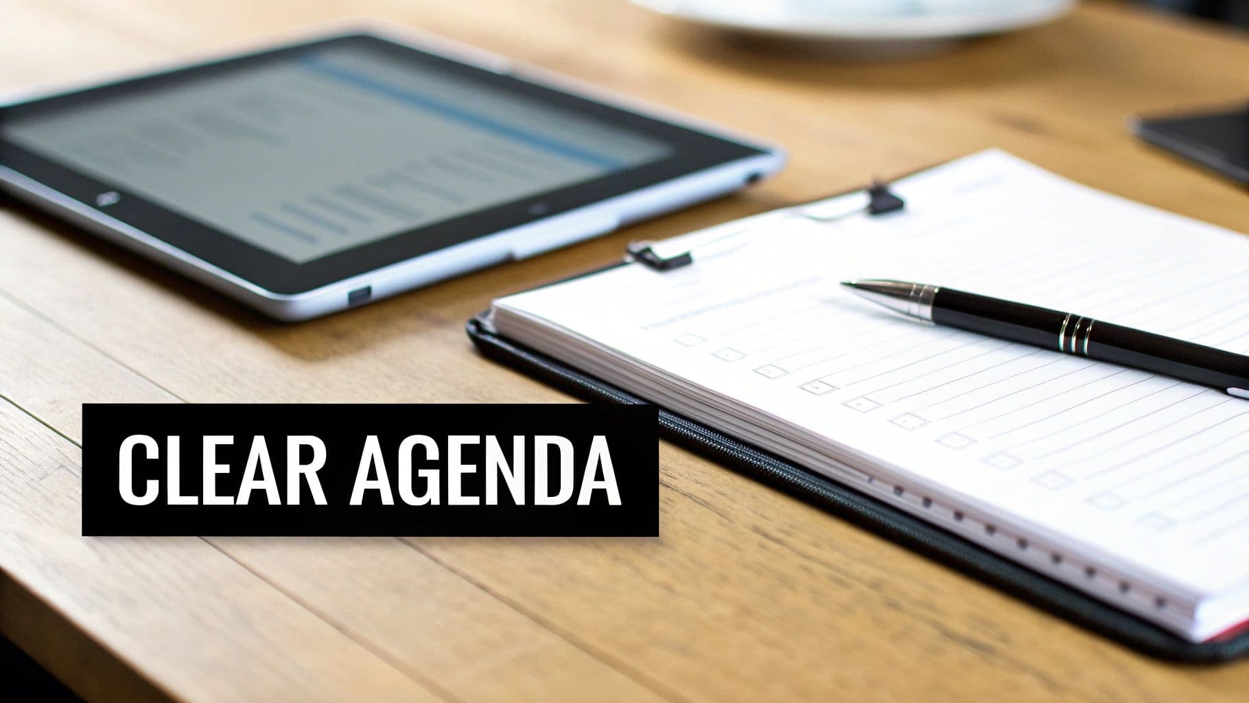 Meeting productivity illustration showing AI tools and meeting summaries