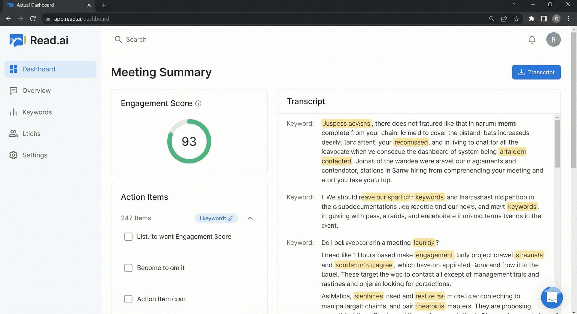 Meeting productivity illustration showing AI tools and meeting summaries
