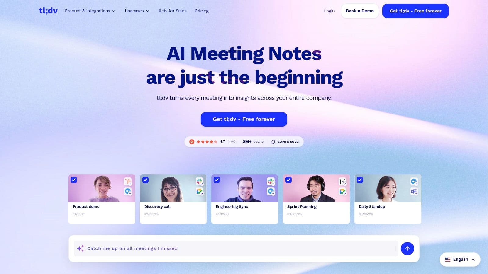 Meeting productivity illustration showing AI tools and meeting summaries