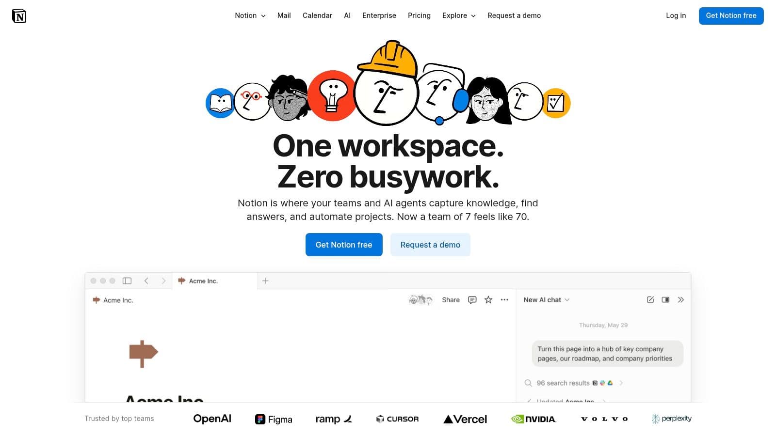 Meeting productivity illustration showing AI tools and meeting summaries