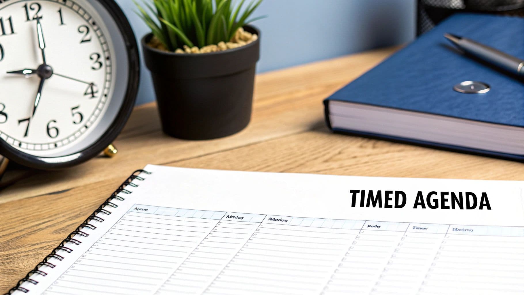 Meeting productivity illustration showing AI tools and meeting summaries