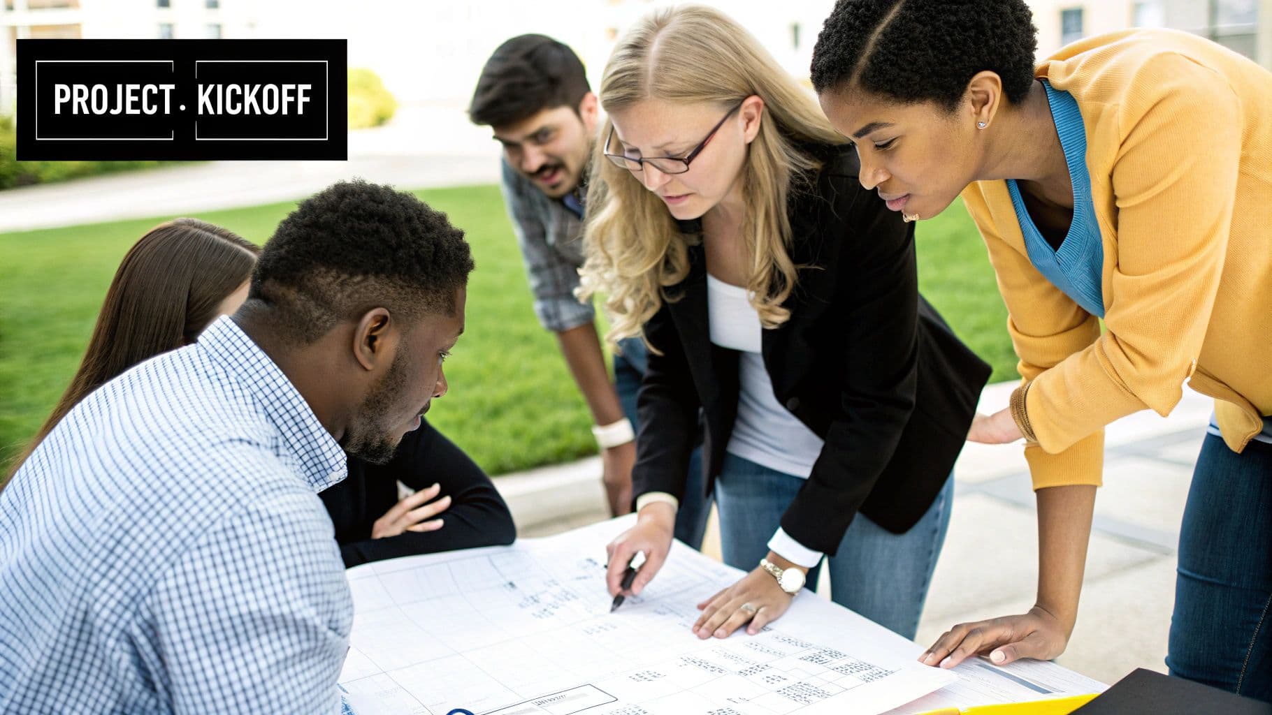 Meeting productivity illustration showing AI tools and meeting summaries