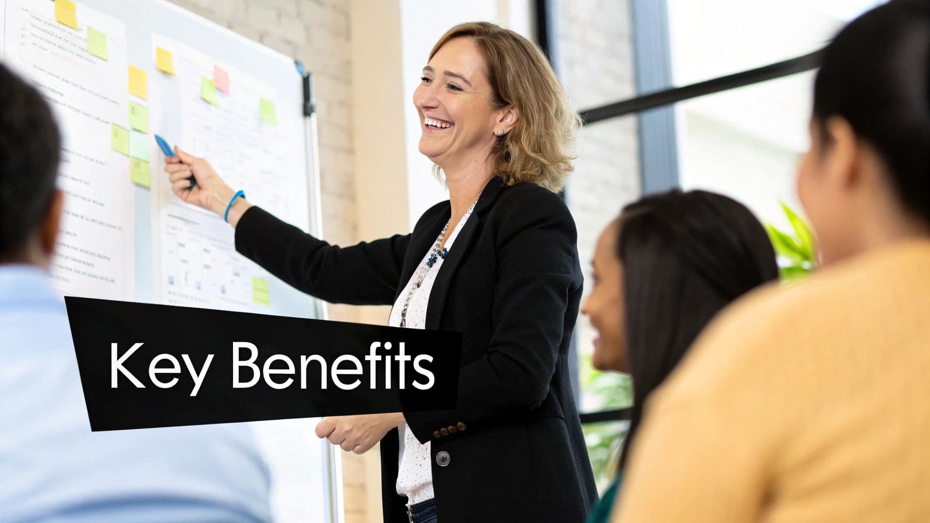 Meeting productivity illustration showing AI tools and meeting summaries