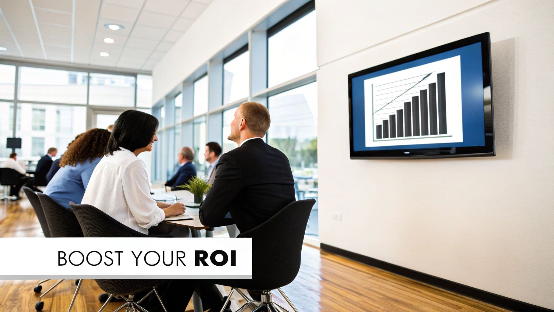 Meeting productivity illustration showing AI tools and meeting summaries