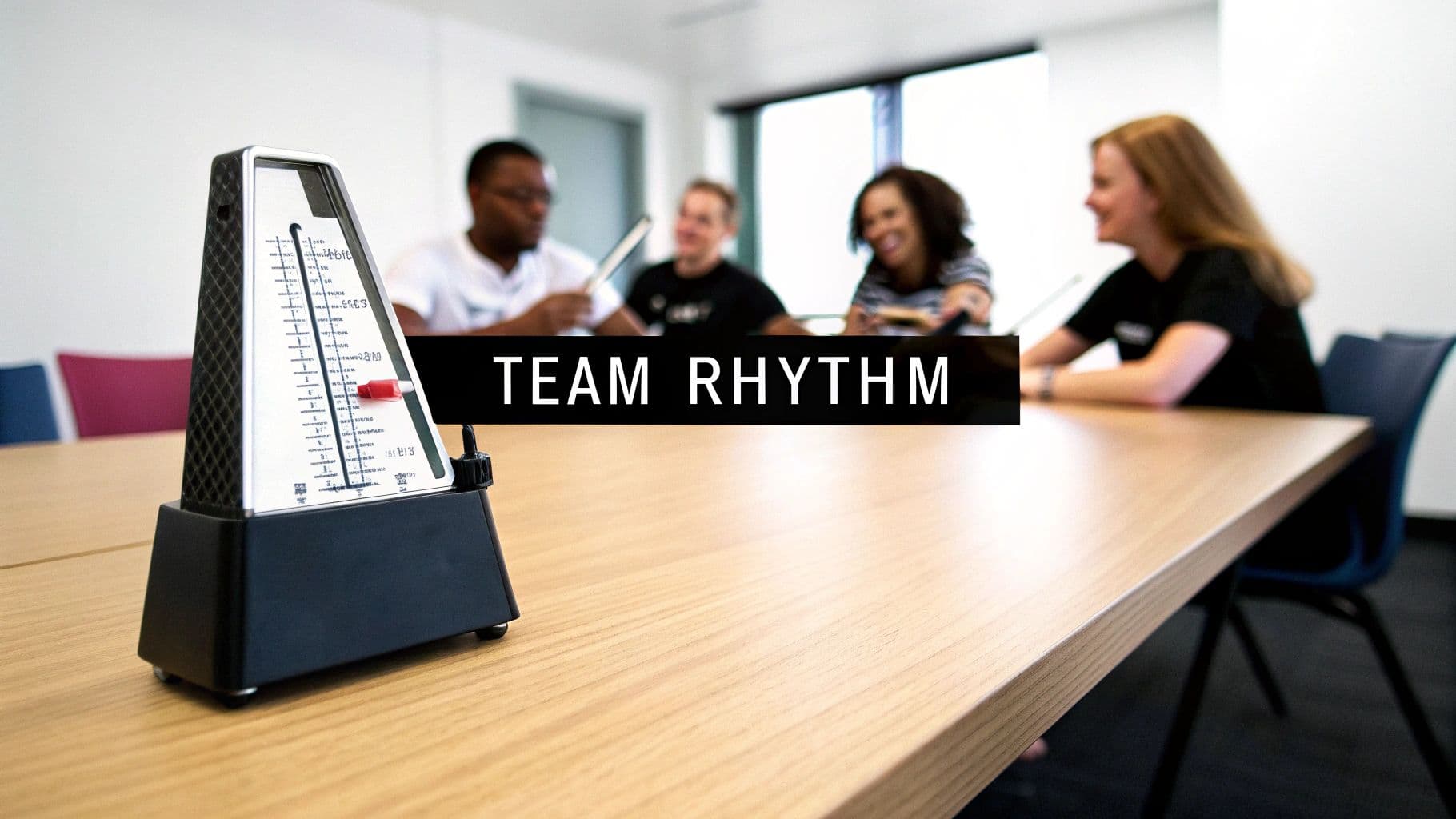 Meeting productivity illustration showing AI tools and meeting summaries