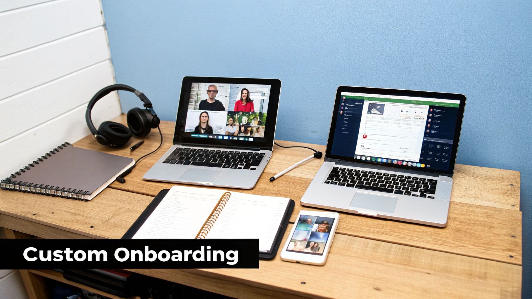 Meeting productivity illustration showing AI tools and meeting summaries