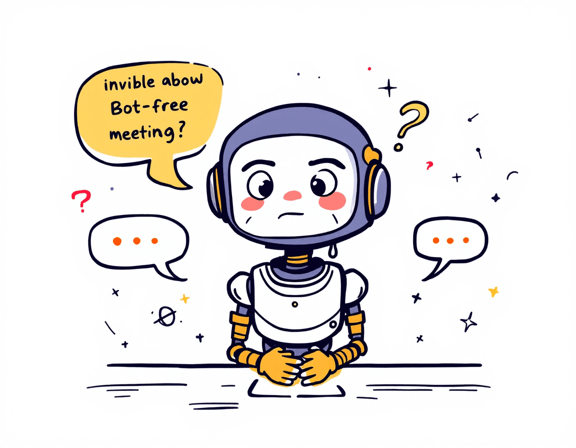 Supernormal bot-free meeting AI interface showing privacy-focused transcription and AI summaries
