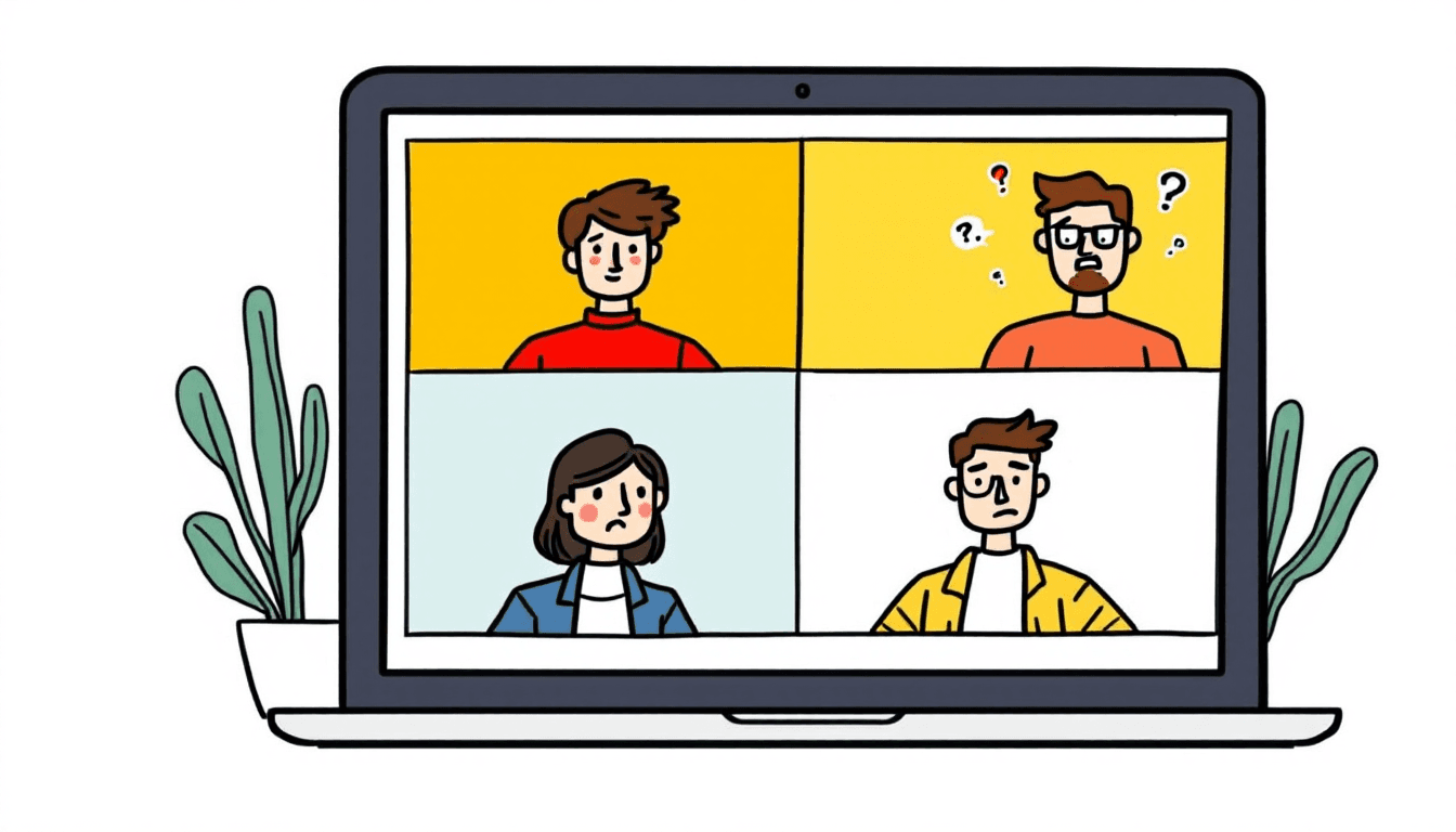 Google Meet video conference showing timer countdown with participants concerned about meeting time limit