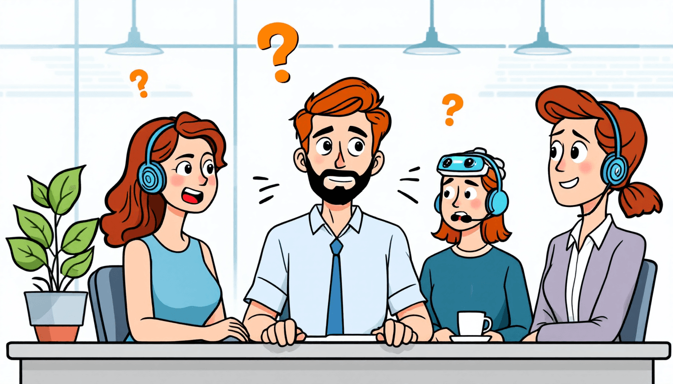 Support team using AI tools for customer service with meeting transcription and automated workflows