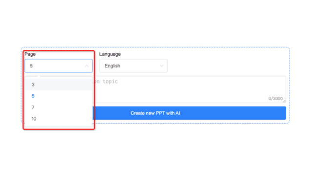 Choose the number of slides
