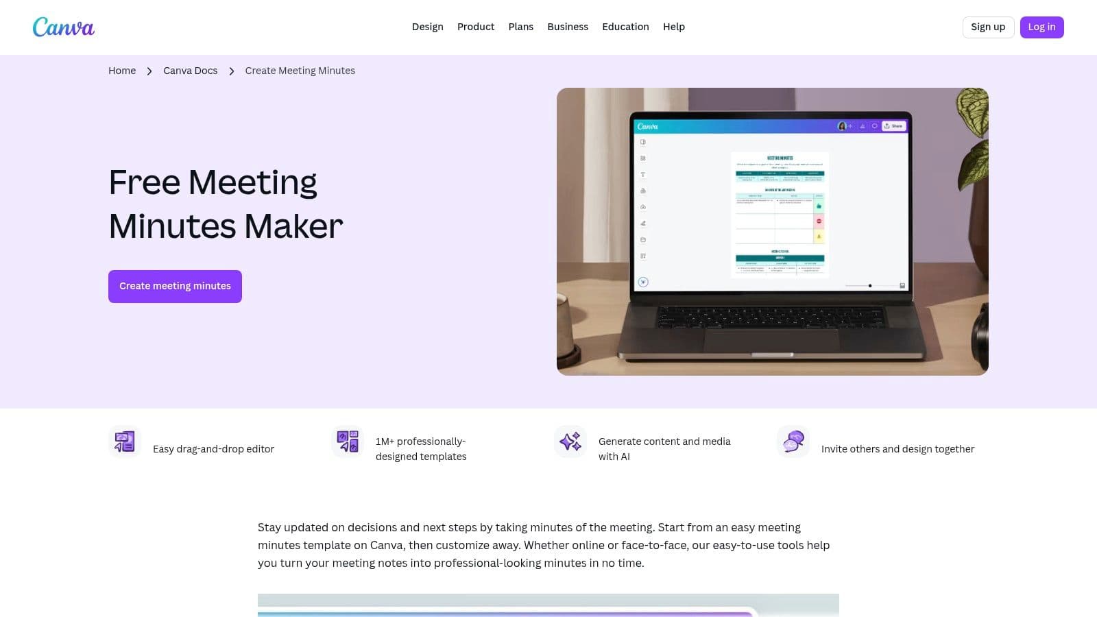 Meeting productivity illustration showing AI tools and meeting summaries