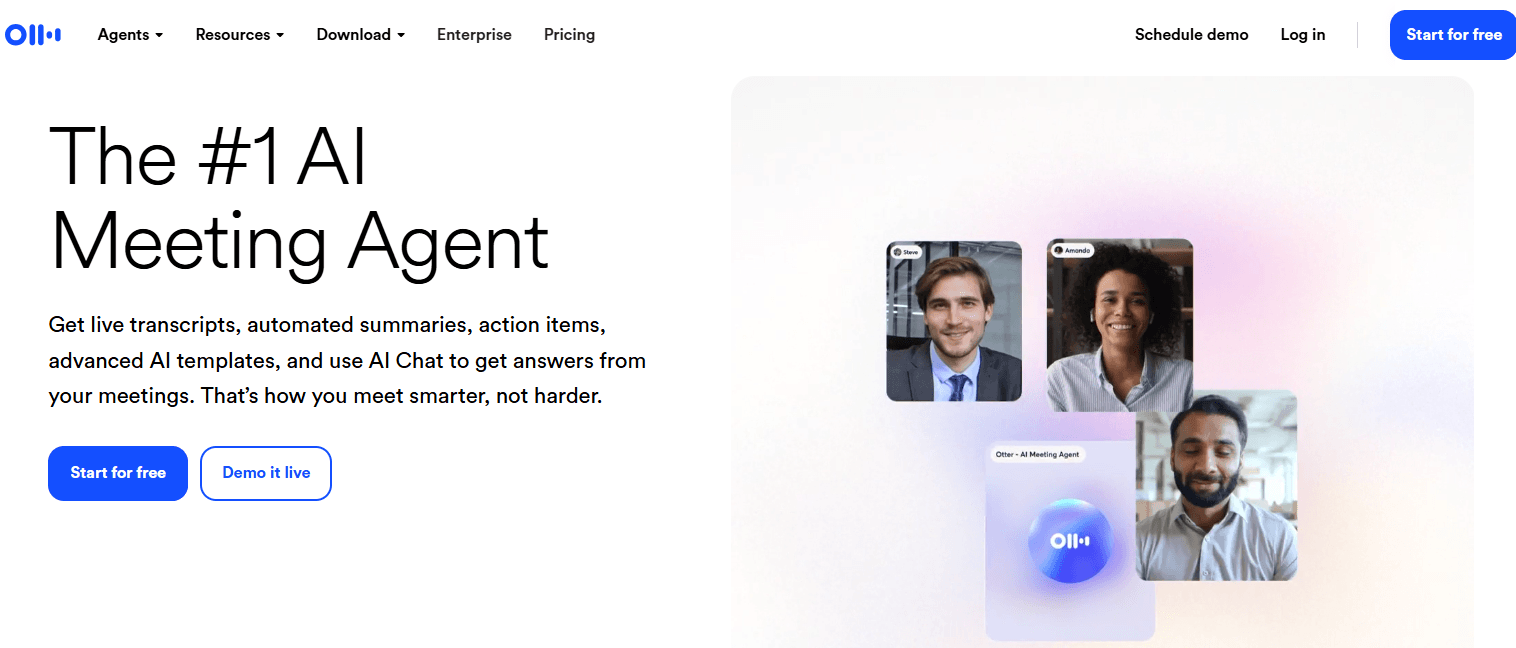 Meeting productivity illustration showing AI tools and meeting summaries