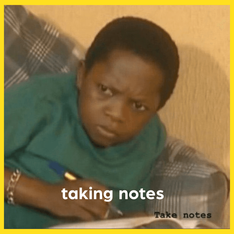 The intense concentration and determination of someone frantically scribbling notes while trying not to miss anything important