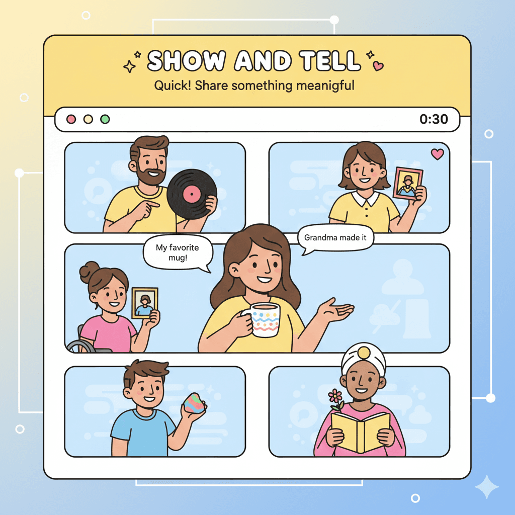 Meeting productivity illustration showing AI tools and meeting summaries