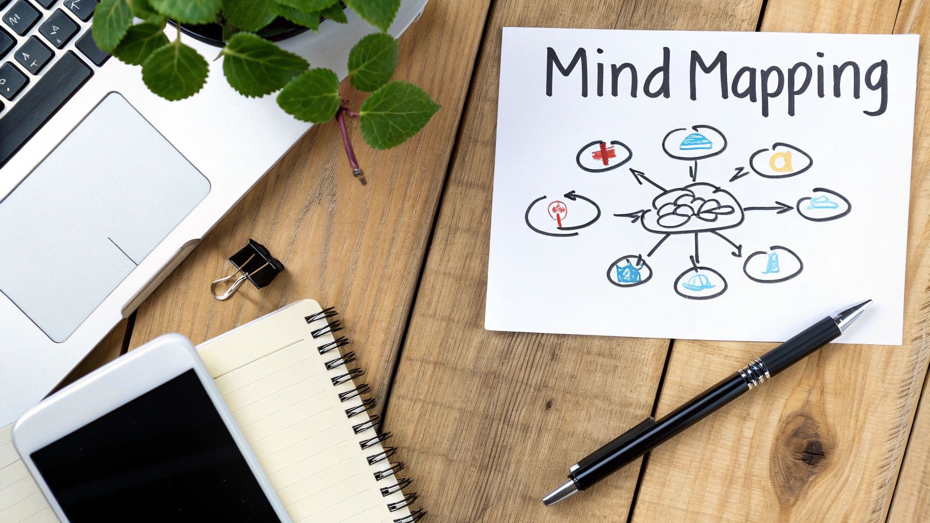 Meeting productivity illustration showing AI tools and meeting summaries