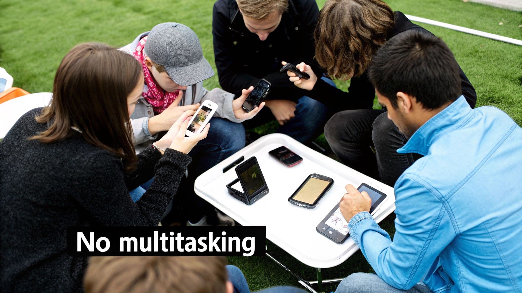 Meeting productivity illustration showing AI tools and meeting summaries