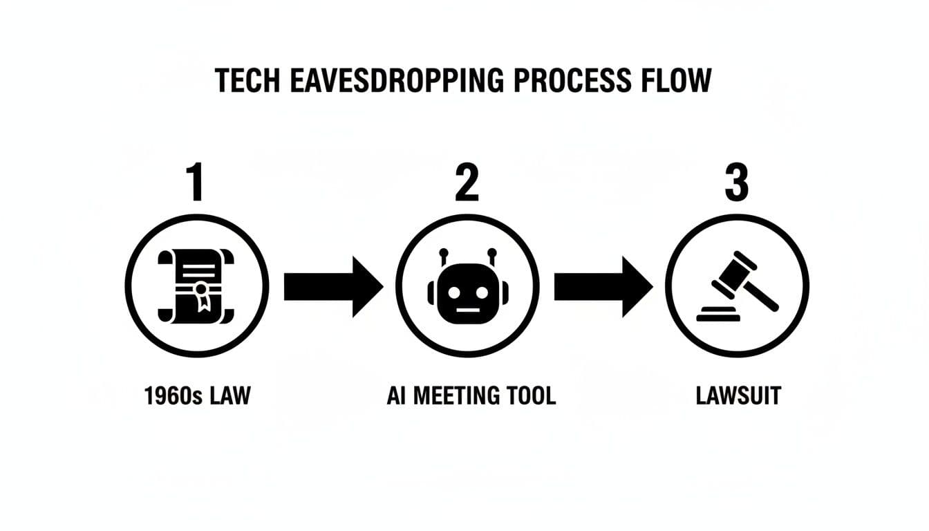 Meeting productivity illustration showing AI tools and meeting summaries