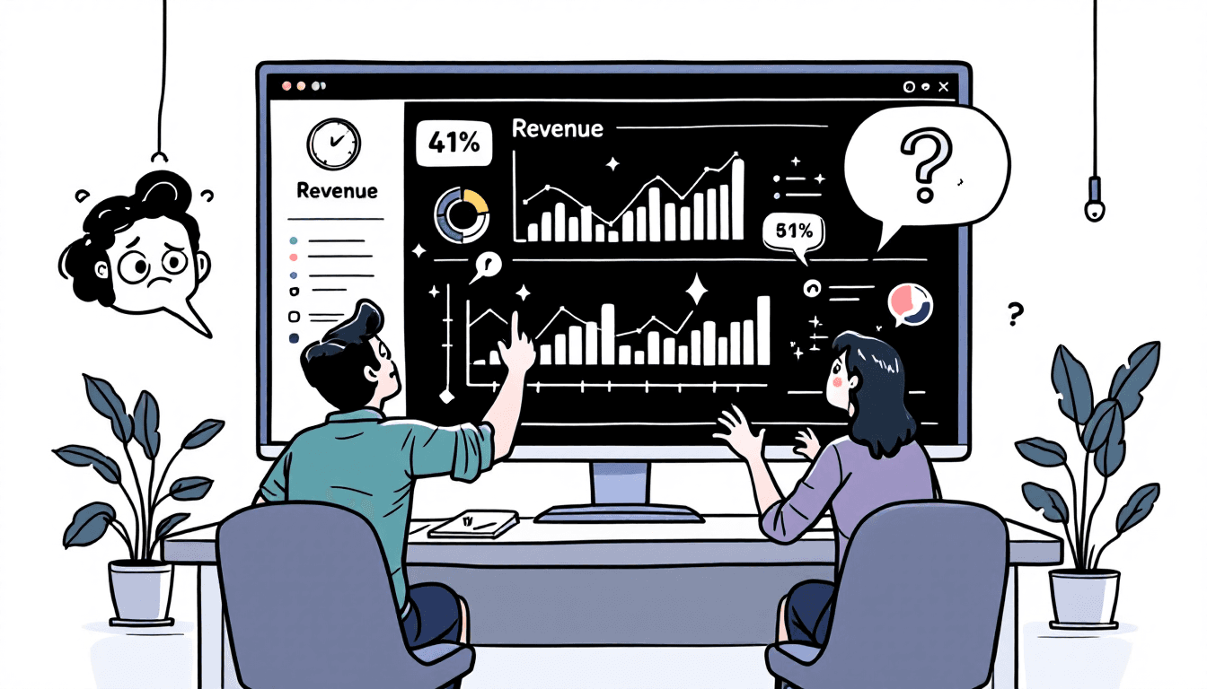 Sales team analyzing revenue intelligence dashboard with AI-generated meeting insights