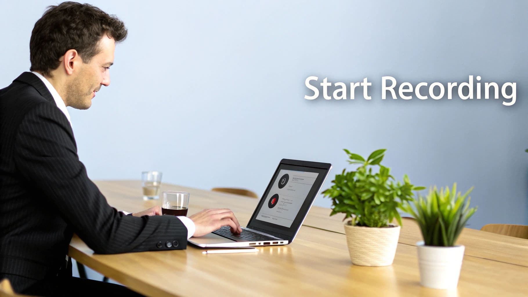 Meeting productivity illustration showing AI tools and meeting summaries