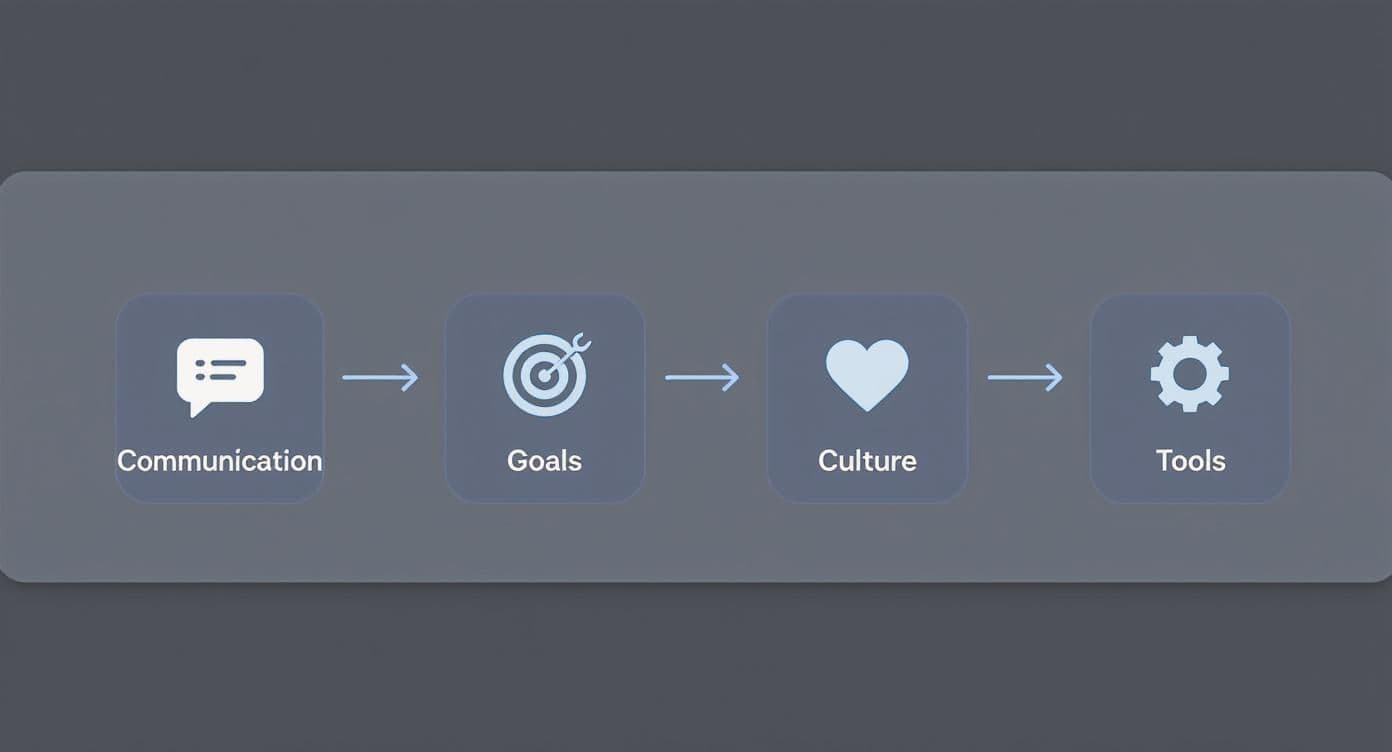 Meeting productivity illustration showing AI tools and meeting summaries