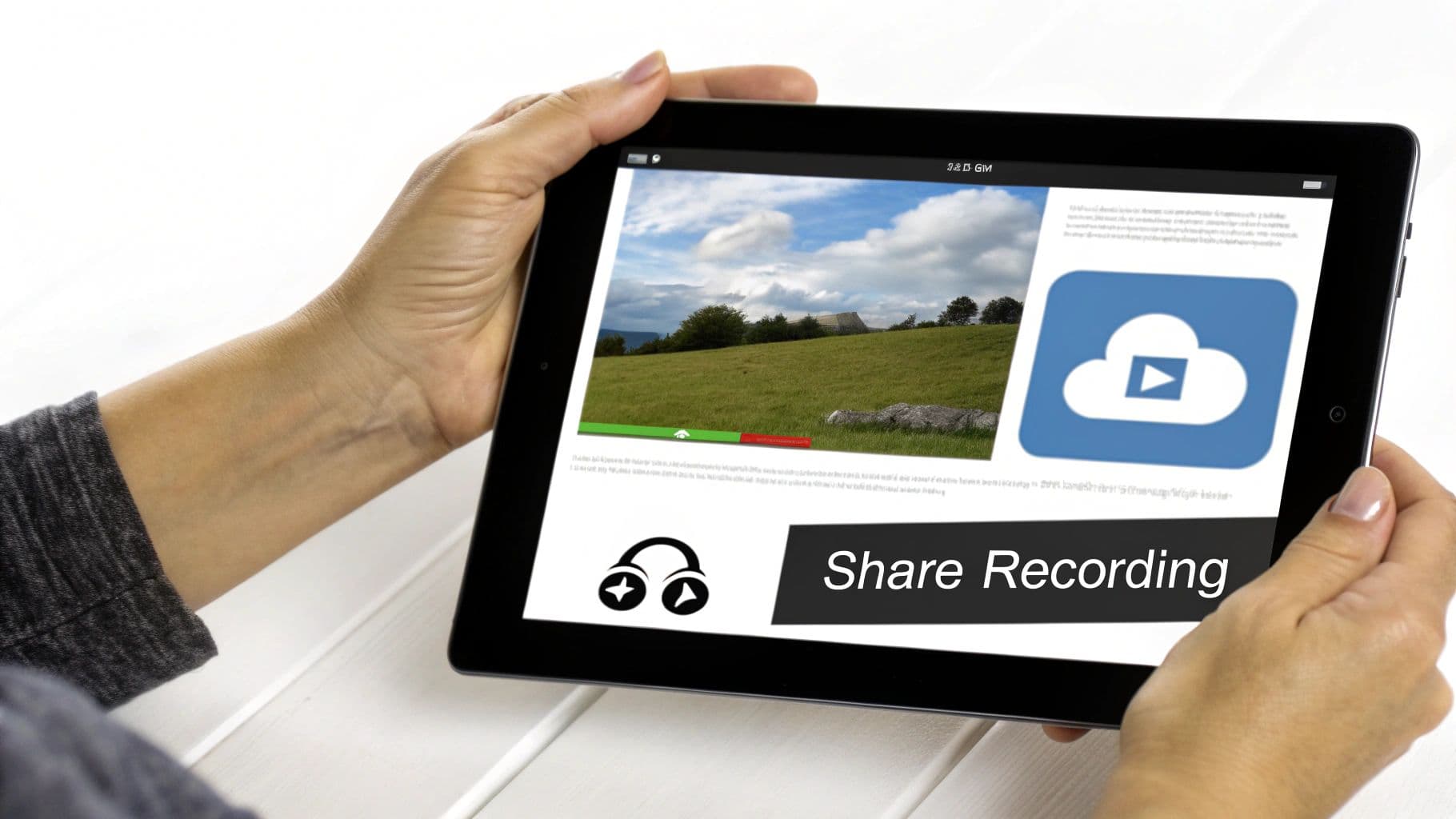 Meeting productivity illustration showing AI tools and meeting summaries