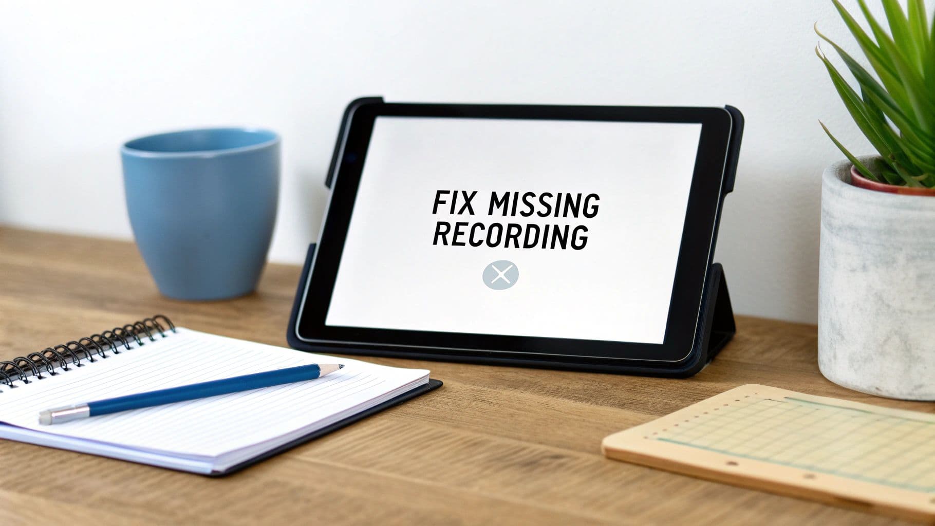 Meeting productivity illustration showing AI tools and meeting summaries