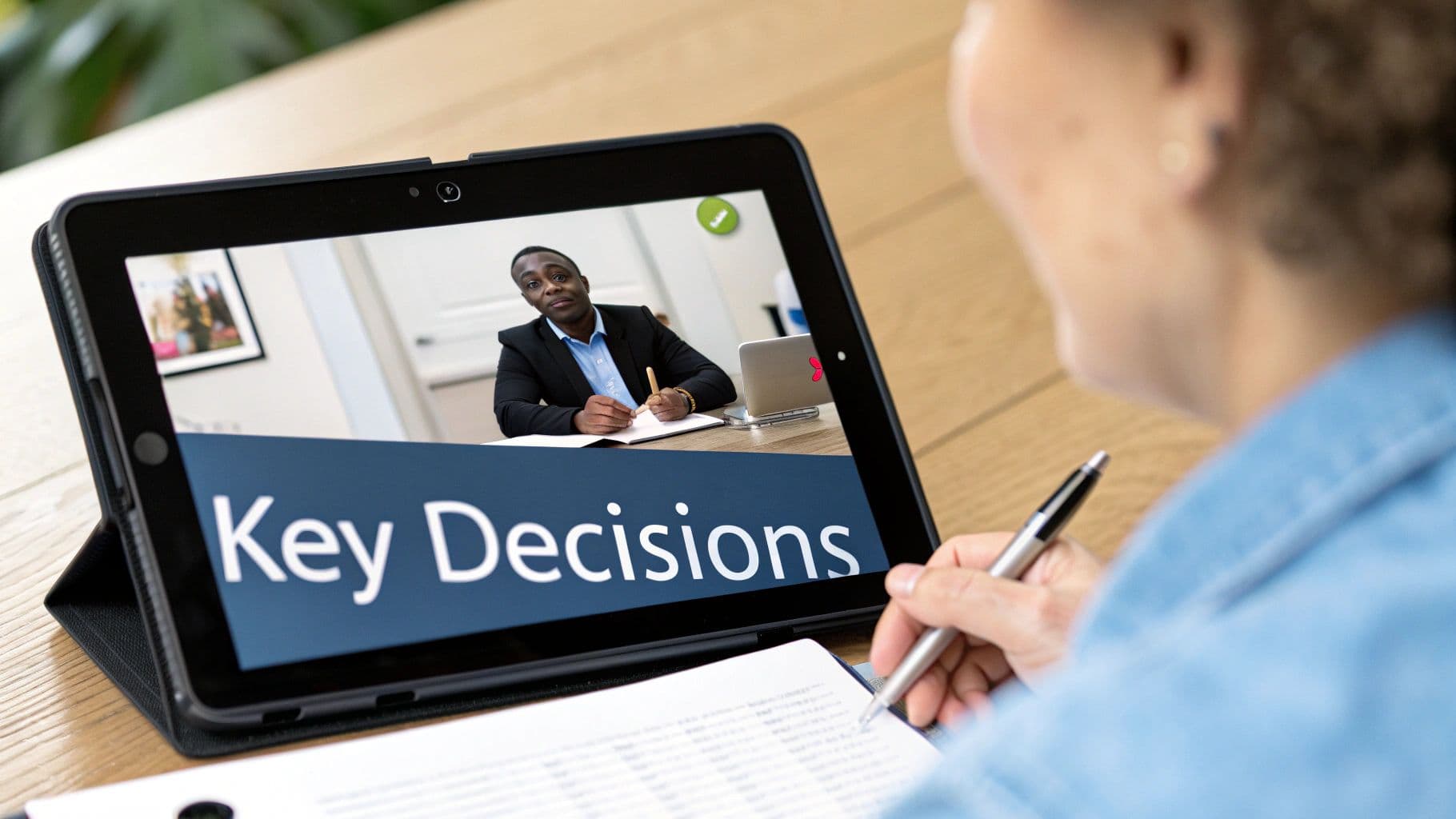 Meeting productivity illustration showing AI tools and meeting summaries