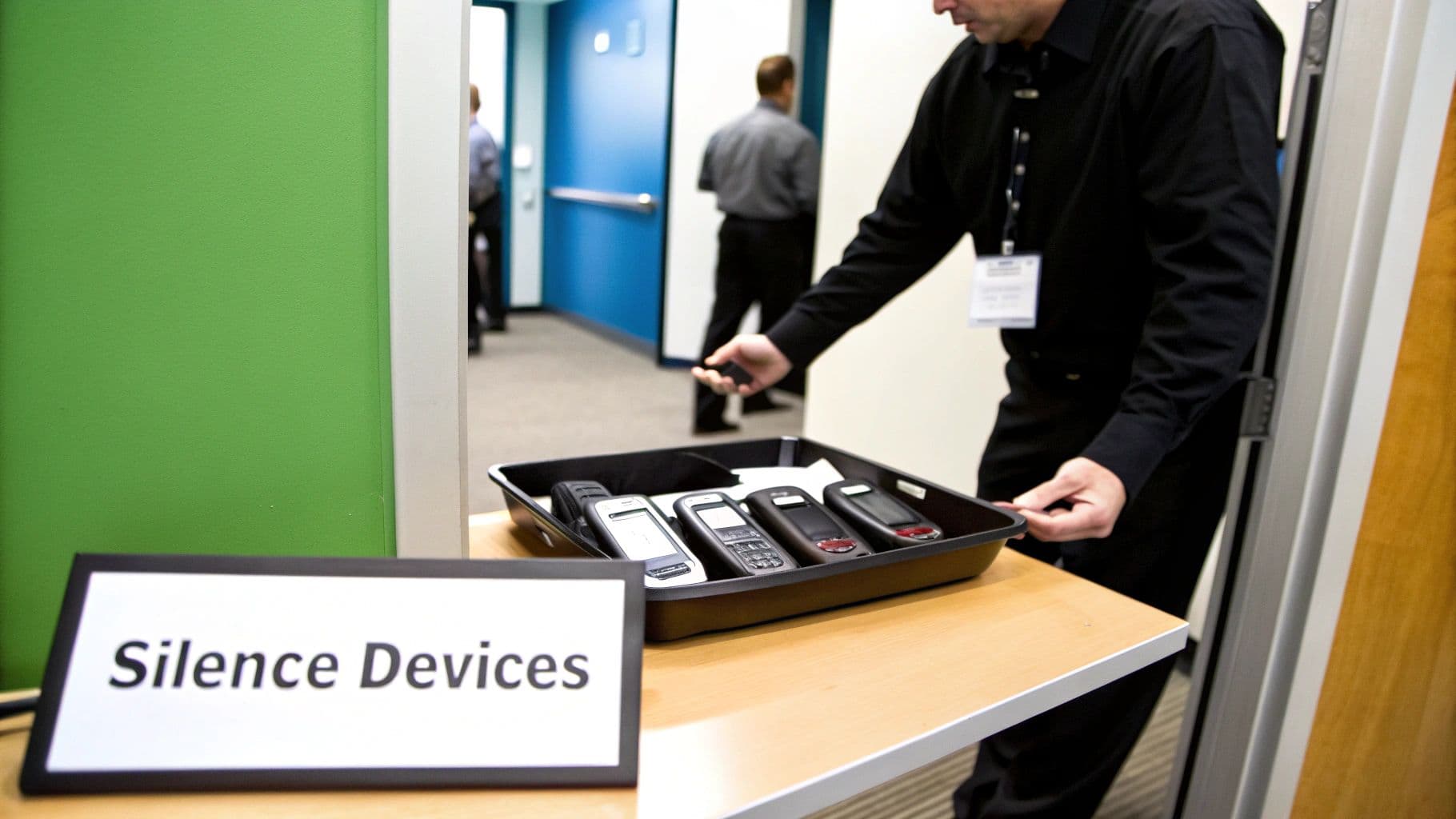 Meeting productivity illustration showing AI tools and meeting summaries