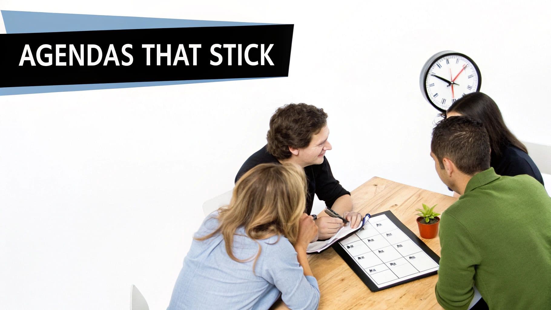 Meeting productivity illustration showing AI tools and meeting summaries