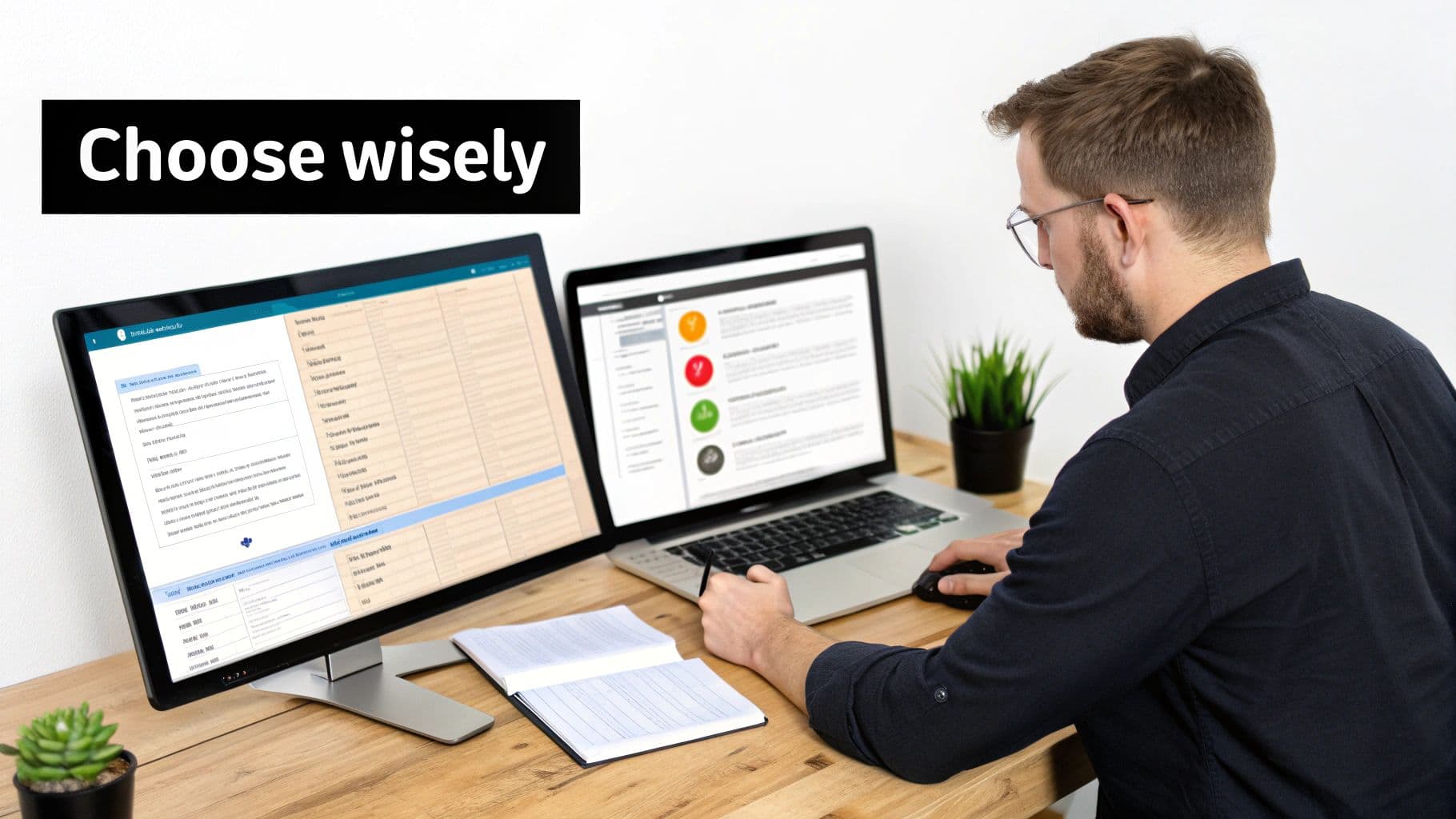 Meeting productivity illustration showing AI tools and meeting summaries