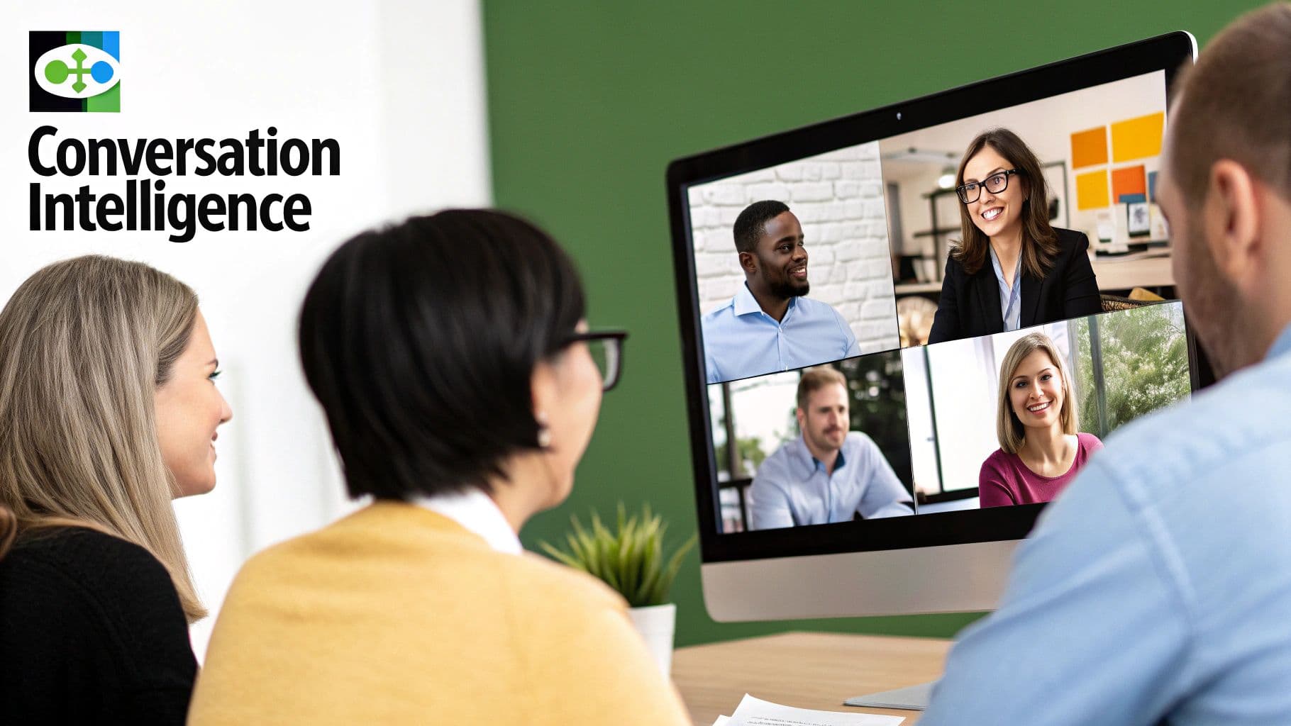 Meeting productivity illustration showing AI tools and meeting summaries