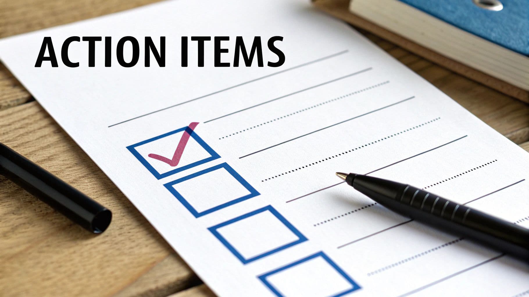 Meeting productivity illustration showing AI tools and meeting summaries