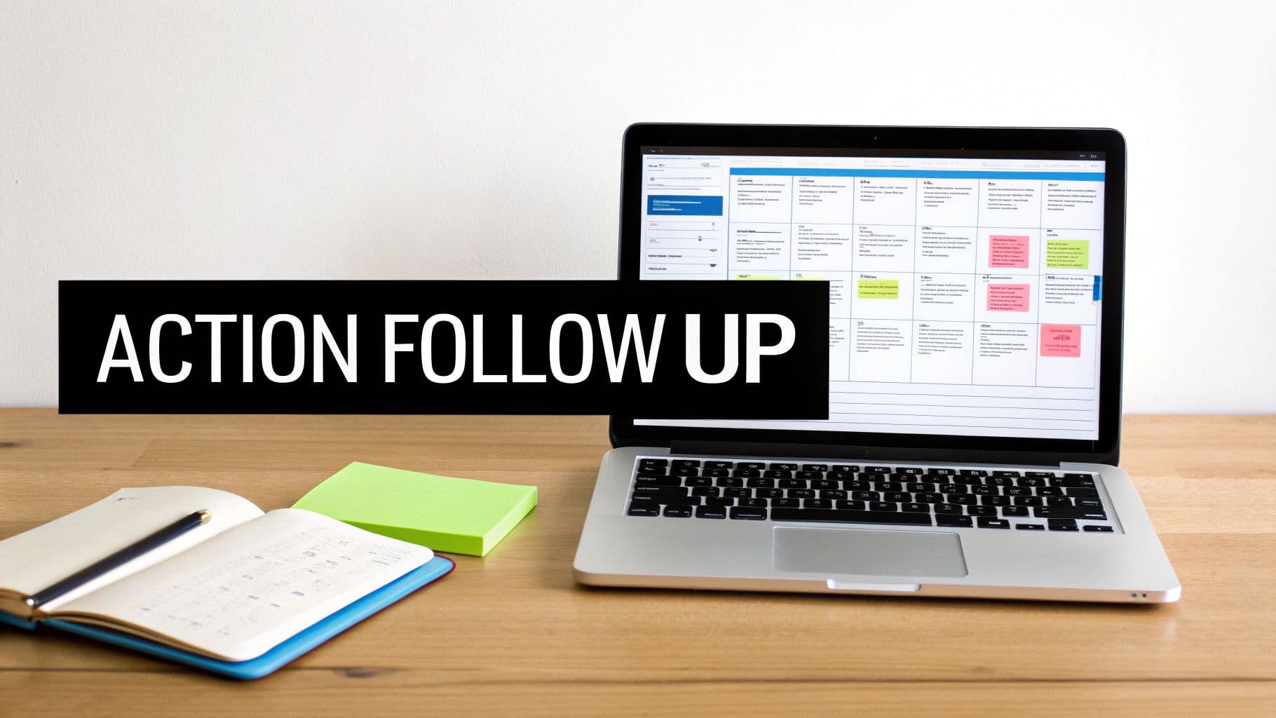 Meeting productivity illustration showing AI tools and meeting summaries